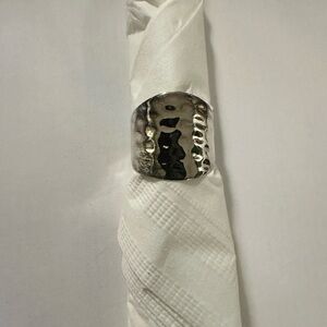 Silver Hammered Women’s Ring
